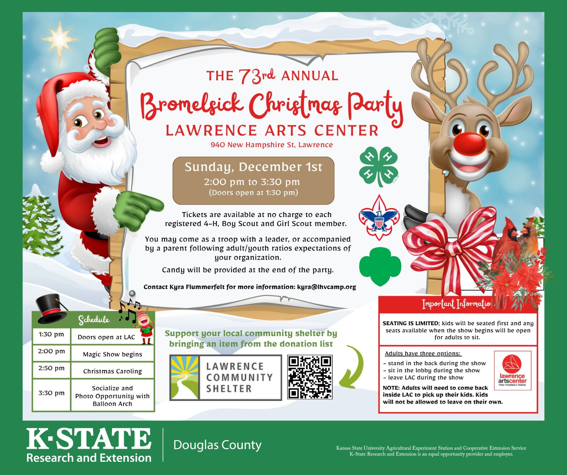 2024 Bromelsick Christmas Party Flyer