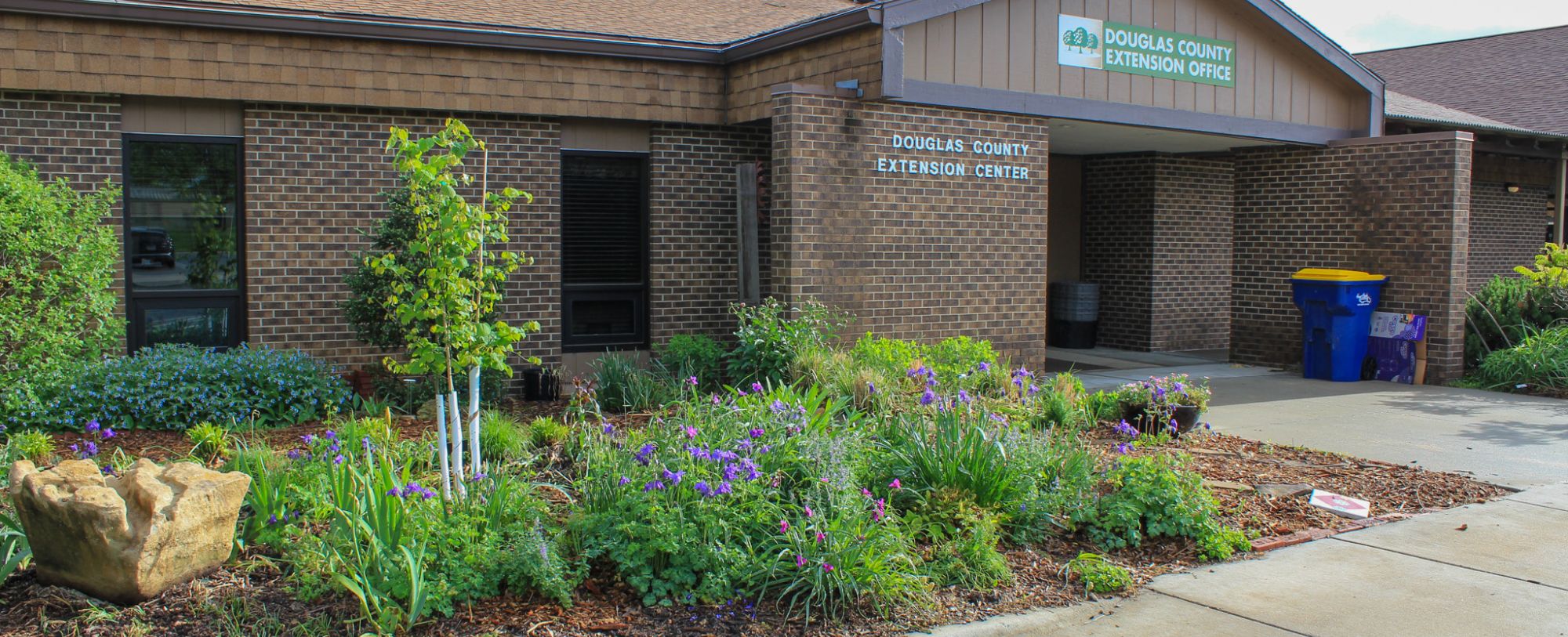 K-State Extension Douglas County front of office in the spring